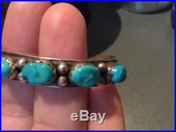 Dead Pawn Vintage Tony Guerro Navajo Sterling Silver Turquoise Signed Cuff