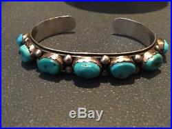 Dead Pawn Vintage Tony Guerro Navajo Sterling Silver Turquoise Signed Cuff