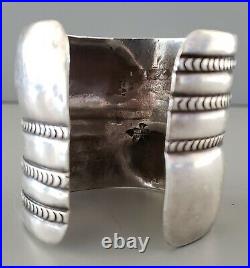EXCEPTIONAL Early Vintage Turquoise NAVAJO Silver Cuff Bracelet