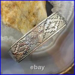 Elgin Hoskey Vintage Native American SW Motif Stamped Bracelet For Women
