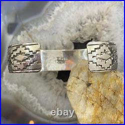 Elgin Hoskey Vintage Native American SW Motif Stamped Bracelet For Women