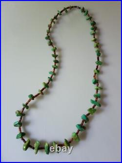 Estate Vintage Pawn Turquoise Nugget Heishi Necklace Southwest Native American