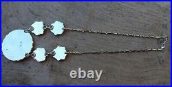 Fabulous Vintage Navajo Sterling Silver & Blue Turquoise Cluster Necklace