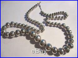 Fine 26 Vintage Navajo Hand Tooled Sterling Bench Beads All Hand Engraved-nr