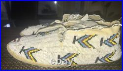 Full beaded vintage Native American moccassins