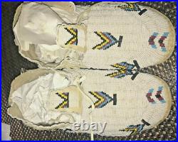 Full beaded vintage Native American moccassins