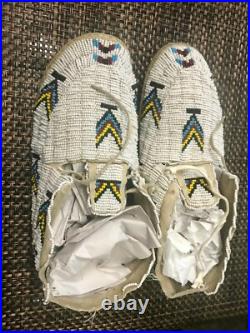 Full beaded vintage Native American moccassins