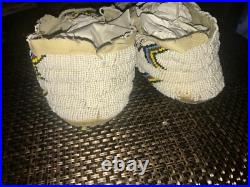Full beaded vintage Native American moccassins