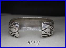 Geneva Ramone Vintage Native American Navajo Sterling Silver Cuff Bracelet