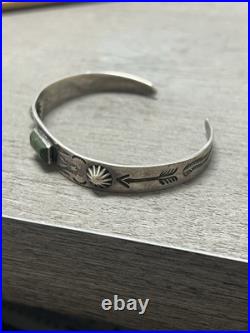 Gibson Gene Navajo Vintage Native American Cuff Bracelet 10.5G Detailed