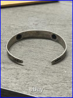 Gibson Gene Navajo Vintage Native American Cuff Bracelet 10.5G Detailed