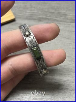 Gibson Gene Navajo Vintage Native American Cuff Bracelet 10.5G Detailed