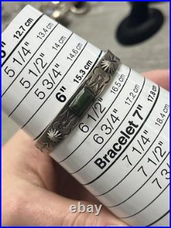 Gibson Gene Navajo Vintage Native American Cuff Bracelet 10.5G Detailed