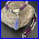 Gilson Opal Pendant Navajo Purple Stone Beads Sterling Silver Necklace