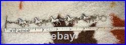 Glen Sandoval Native American Navajo Horse Link Sterling Silver Bracelet Vintage