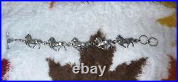 Glen Sandoval Native American Navajo Horse Link Sterling Silver Bracelet Vintage