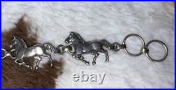 Glen Sandoval Native American Navajo Horse Link Sterling Silver Bracelet Vintage