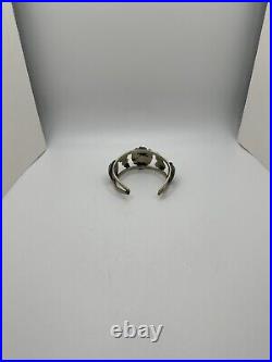 Gorgeous VTG Native American Style Silver And Turquoise Cuff Bracelet Unknown