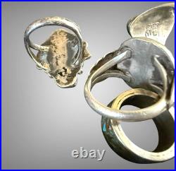 Great LOT 13 Native American Vintage Sterling Silver Rings Turquoise Some Signed Great LOT 13 Native American Vintage Sterling Silver Rings Turquoise Some Signed
