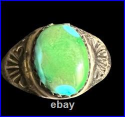 Great LOT 13 Native American Vintage Sterling Silver Rings Turquoise Some Signed