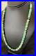 Green Facted Turquoise Navajo Sterling Silver Necklace 22 11707