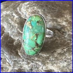 Green Mohave Turquoise Navajo Sterling Silver Ring Size 8 15922 Green Mohave Turquoise Navajo Sterling Silver Ring Size 8 15922