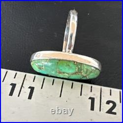 Green Mohave Turquoise Navajo Sterling Silver Ring Size 8 15922 Green Mohave Turquoise Navajo Sterling Silver Ring Size 8 15922
