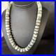 Grey White Jasper & Coral Navajo Pearls Sterling Silver Necklace 14428