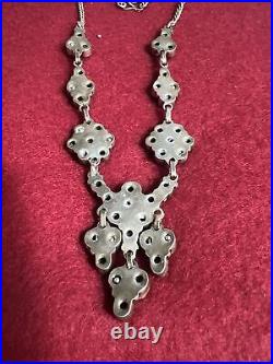 HEAVY Vintage Native American 925 Sterling Silver necklace 22