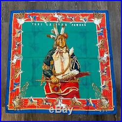 HERMES Vintage Pani La Shar Pawnee Silk Scarf 90cm