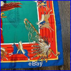 HERMES Vintage Pani La Shar Pawnee Silk Scarf 90cm