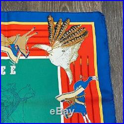 HERMES Vintage Pani La Shar Pawnee Silk Scarf 90cm