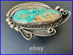 HUGE! 58mm Vintage Navajo Turquoise Sterling Silver Ring Size 8.25 #310