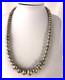 Hand Stamped Bench Graduated Sterling Silver Navajo Pearls Necklace 20 335
