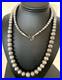 Hand Stamped Bench Navajo Pearls Graduated Sterling Silver Bead Necklace 24