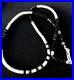 Handmade Native American Black Onyx Sterling Silver Men's Necklace 10052