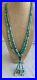 Heavy Vintage Native American Graduated 2 Strand Heishi Jacla Necklace 28 in
