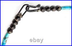 Heishi Turquoise graduated sterling silver bench bead Native American vintage ne