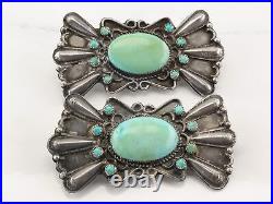 Historic Native American Vintage Sterling Silver Turquoise Hair Accessory