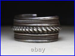 Huge & Heavy Vintage Native American Navajo Sterling Silver Cuff Bracelet