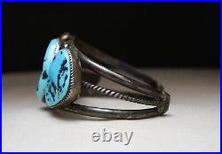 Huge Vintage Native American Navajo Turquoise Sterling Silver Cuff Bracelet