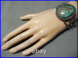 Huge Vintage Navajo Royston Turquoise Sterling Silver Bracelet