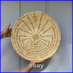 Huge Vintage Tohono O'odham Papago Indian Basket Man in Maze 19.5