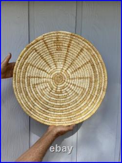 Huge Vintage Tohono O'odham Papago Indian Basket Man in Maze 19.5