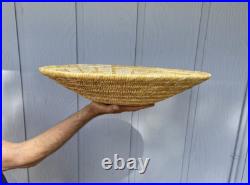 Huge Vintage Tohono O'odham Papago Indian Basket Man in Maze 19.5