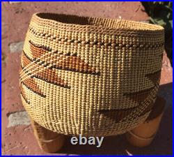 Hupa / Yurok native american basket vintage antique pristine 3 H 4 W
