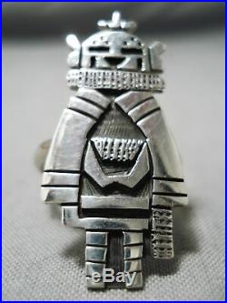 Important Vintage Hopi Sterling Silver Native American Kachina Ring