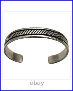 Important Vintage Native American Navajo Bruce Morgan Sterling Silver Bracelet