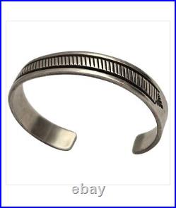 Important Vintage Native American Navajo Bruce Morgan Sterling Silver Bracelet