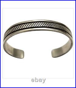 Important Vintage Native American Navajo Bruce Morgan Sterling Silver Bracelet